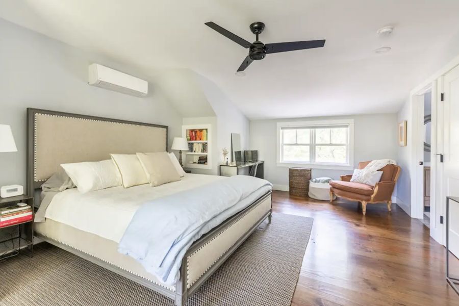 Bedroom 1 with upholstered king bed