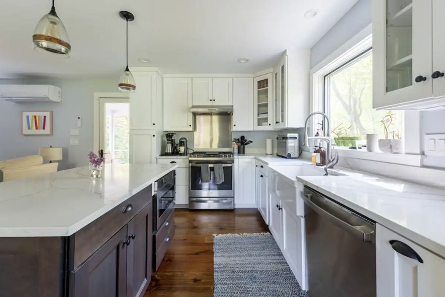 Kitchen counters and window